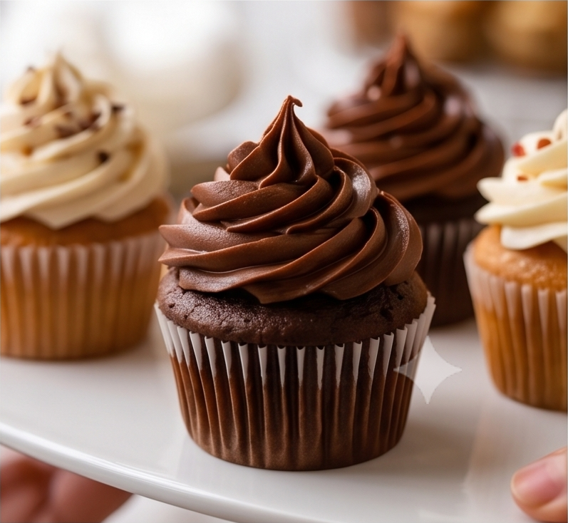 Gourmet cupcakes with premium toppings